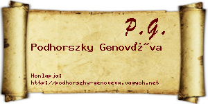 Podhorszky Genovéva névjegykártya